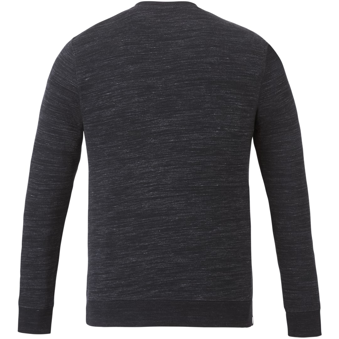 Rear View of Black tentree Space Dye Classic Crew - Men's plain