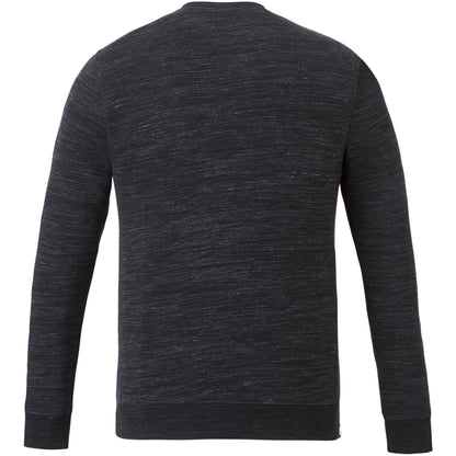 Rear View of Black tentree Space Dye Classic Crew - Men's plain