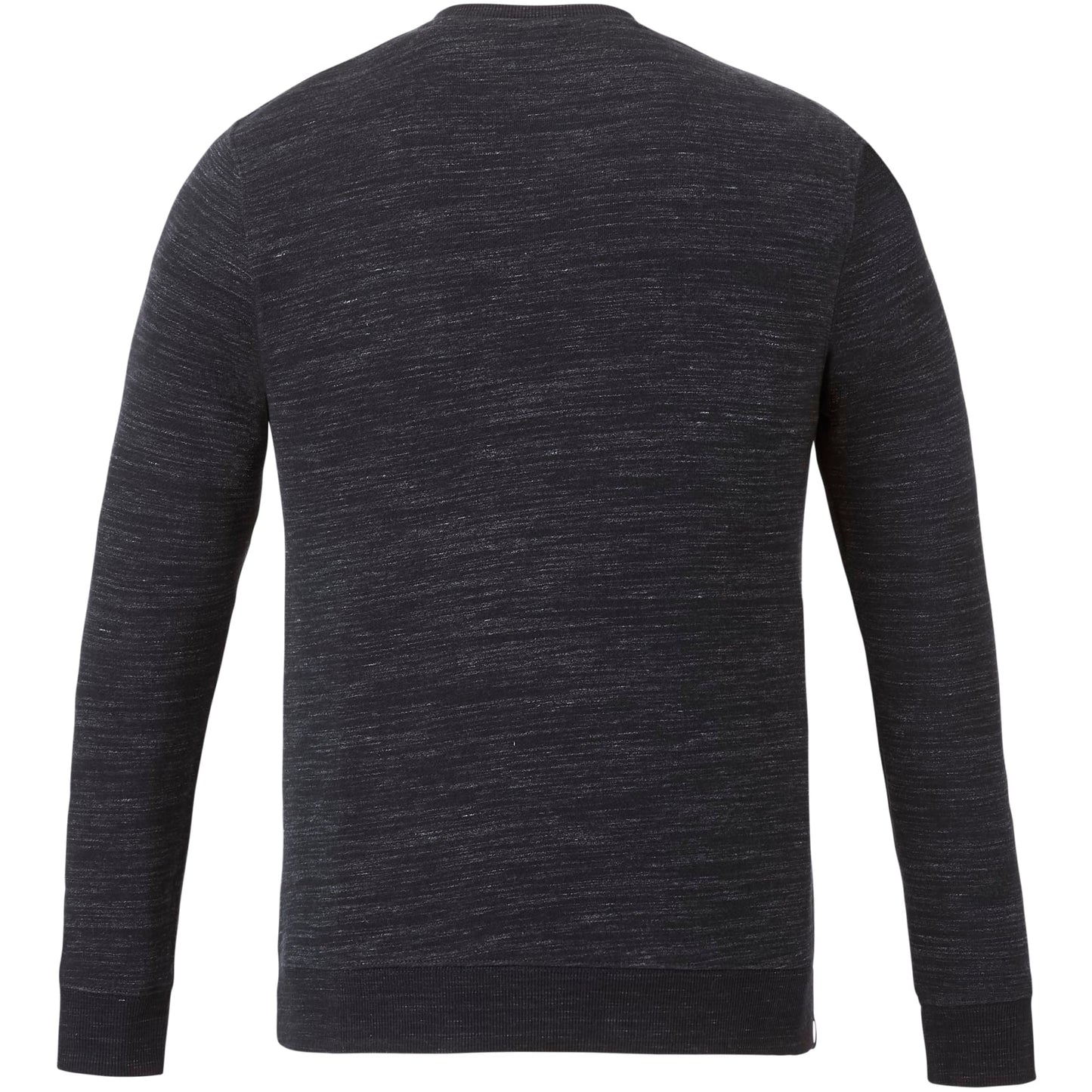 Rear View of Black tentree Space Dye Classic Crew - Men's plain