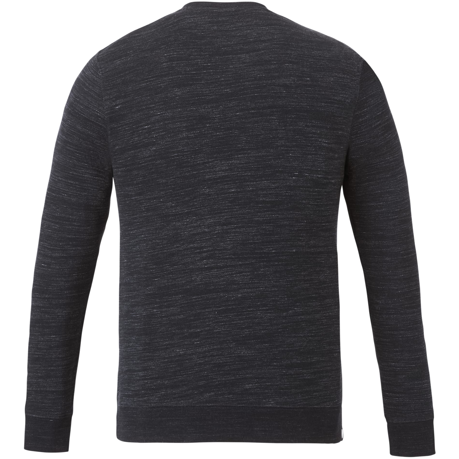 Rear View of Black tentree Space Dye Classic Crew - Men's plain