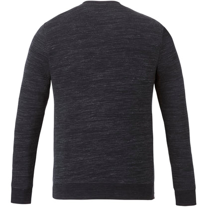 Rear View of Black tentree Space Dye Classic Crew - Men's plain