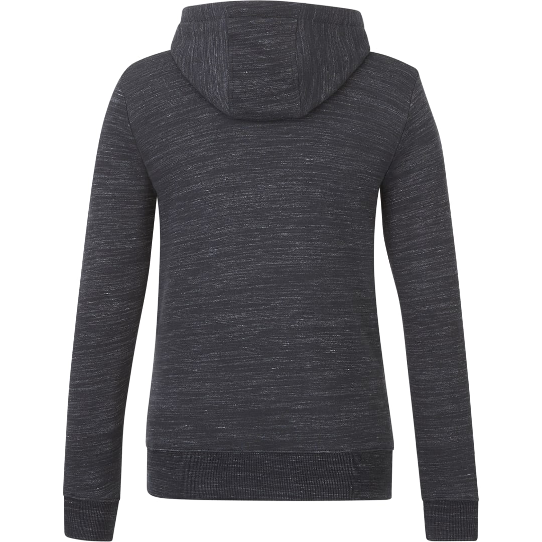 Rear View of Black tentree Space Dye Zip Hoodie - Women's plain