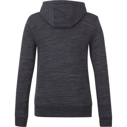 Rear View of Black tentree Space Dye Zip Hoodie - Women's plain