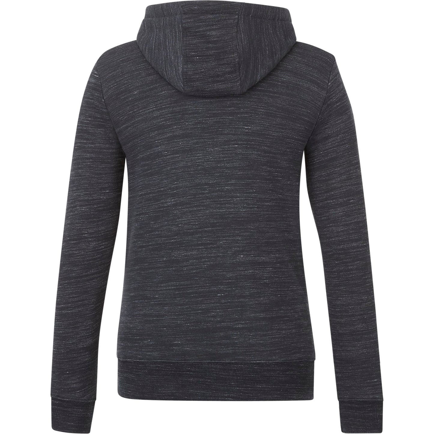 Rear View of Black tentree Space Dye Zip Hoodie - Women's plain