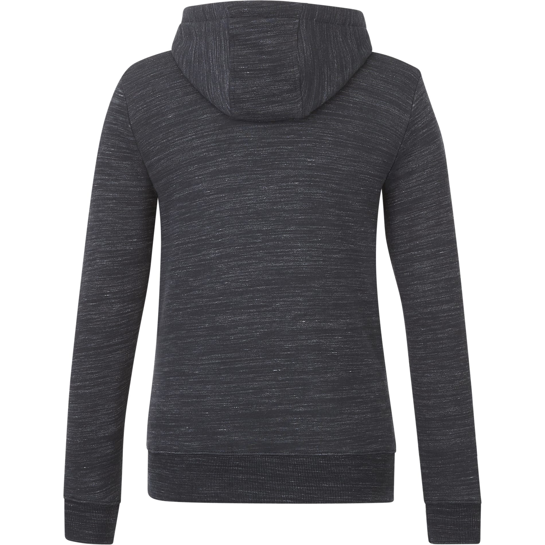 Rear View of Black tentree Space Dye Zip Hoodie - Women's plain