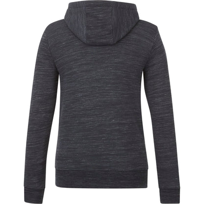 Rear View of Black tentree Space Dye Zip Hoodie - Women's plain