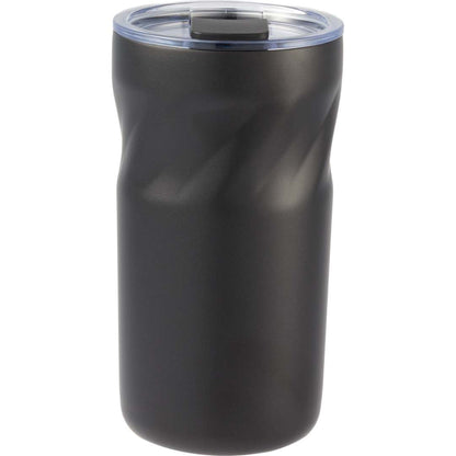Rear View of Black Thalia 16oz Vacuum Tumbler
