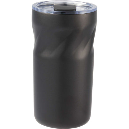 Rear View of Black Thalia 16oz Vacuum Tumbler