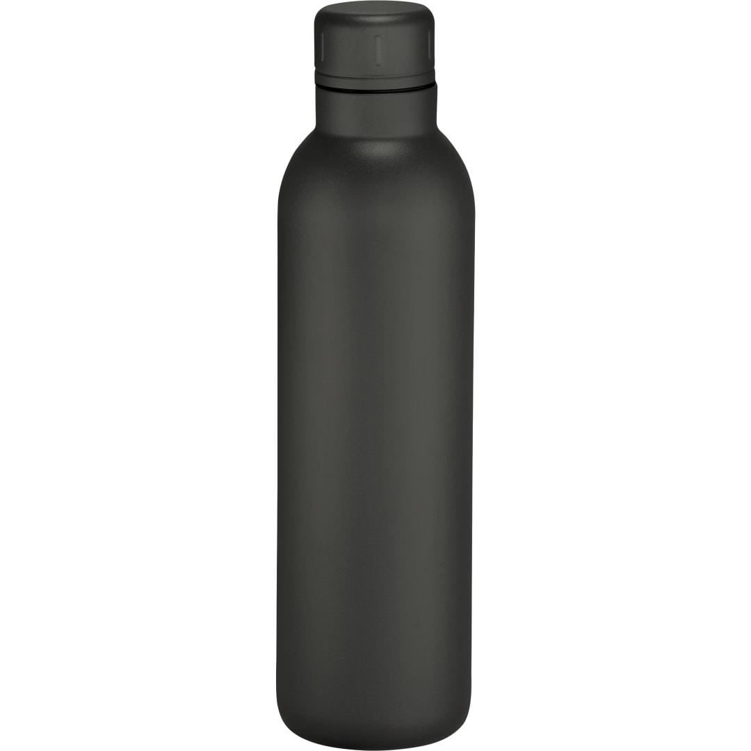 Rear View of Black Thor Copper Vacuum Insulated Bottle 17oz plain