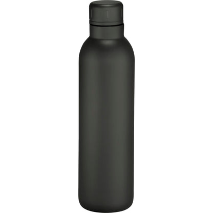 Rear View of Black Thor Copper Vacuum Insulated Bottle 17oz plain