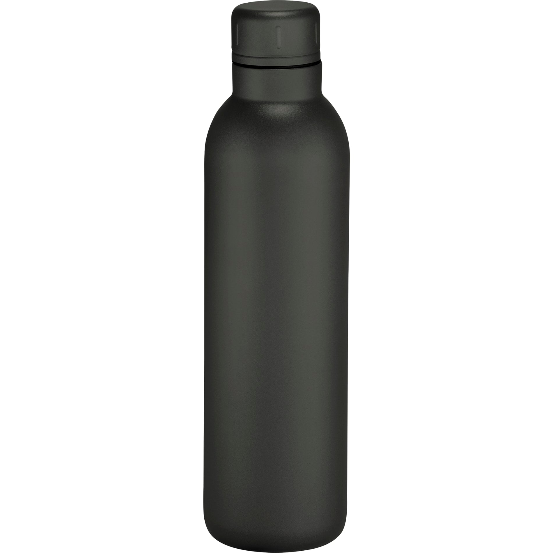 Rear View of Black Thor Copper Vacuum Insulated Bottle 17oz plain