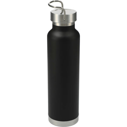 Rear View of Black Thor Copper Vacuum Insulated Bottle 22oz plain