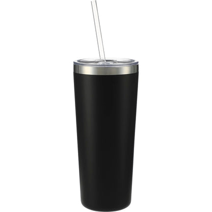 Rear View of Black Thor Copper Vacuum Insulated Tumbler 22oz plain
