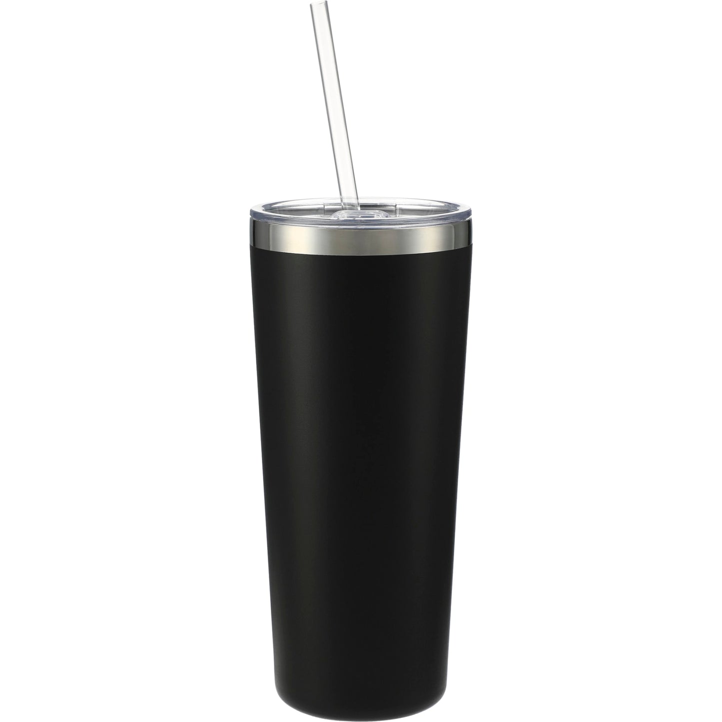 Rear View of Black Thor Copper Vacuum Insulated Tumbler 22oz plain