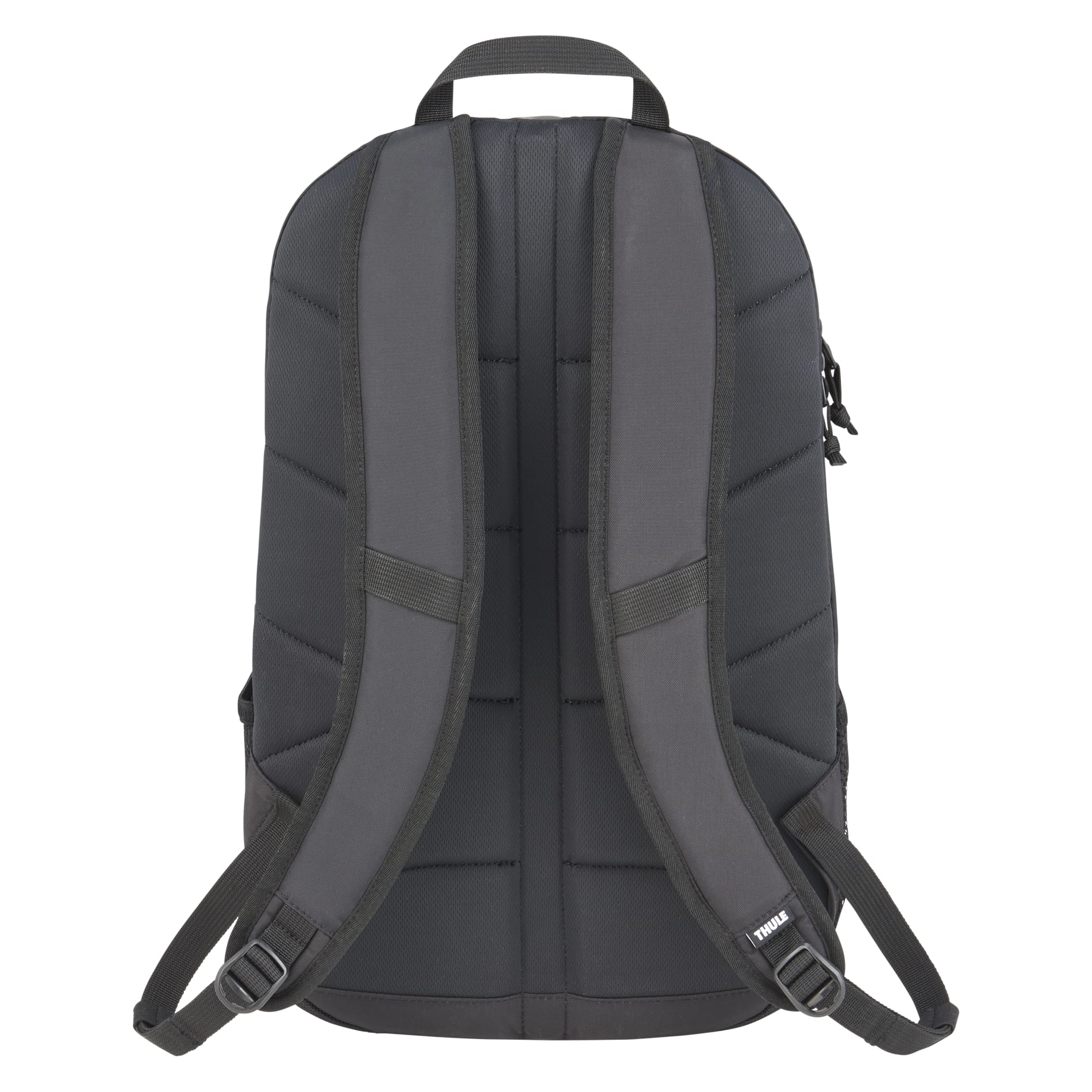 Rear View of Black Thule Achiever 15" Computer Backpack
