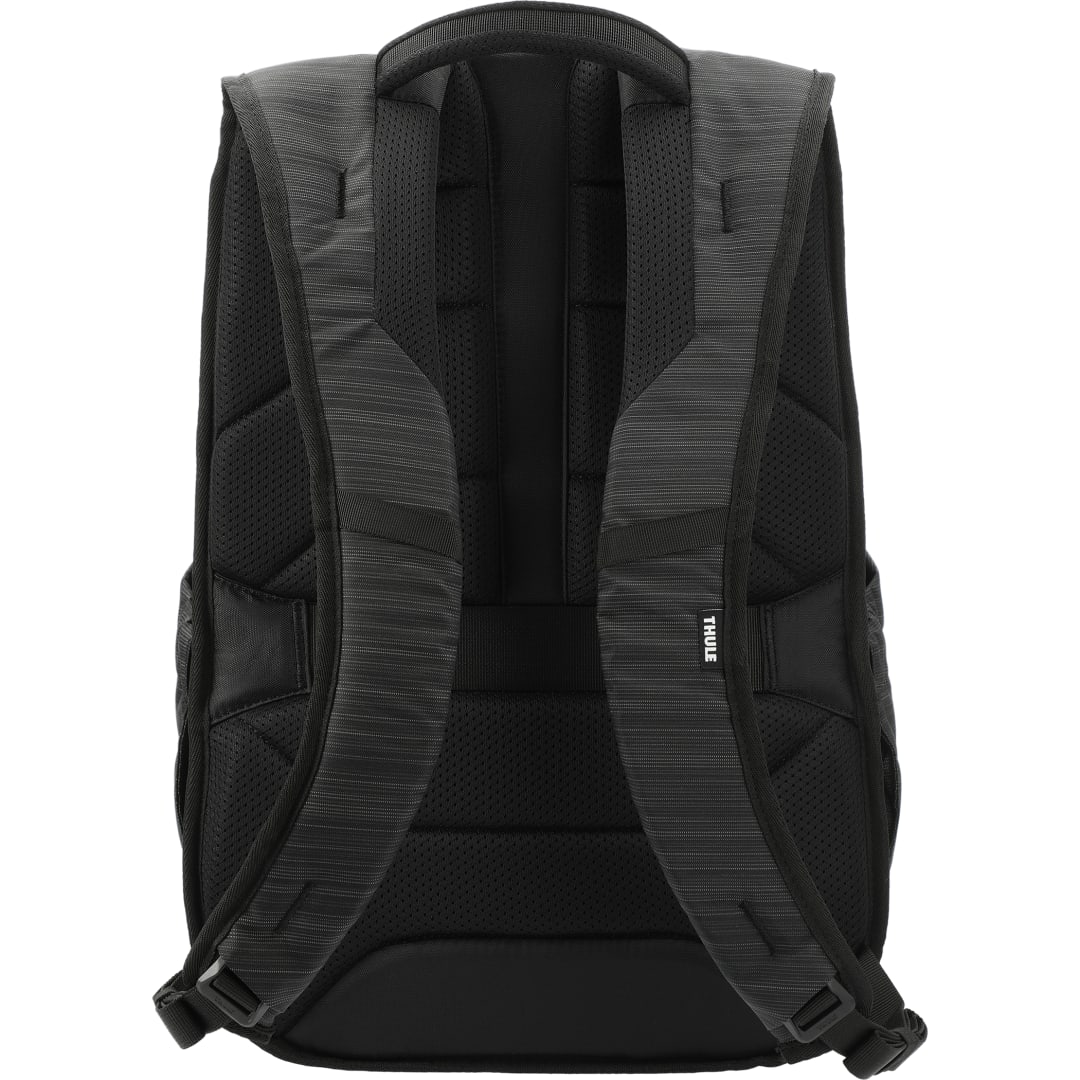 Rear View of Black Thule Construct 16" Computer Backpack 24L