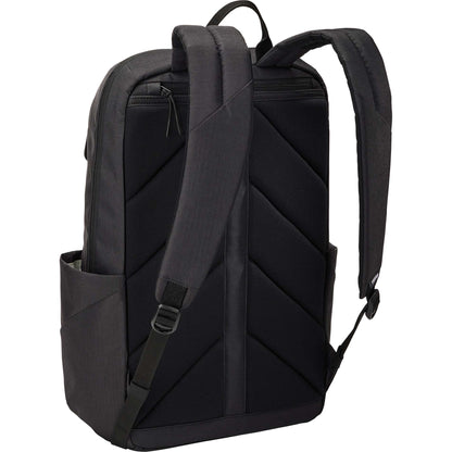 Rear View of Black Thule Lithos 20L Recycled Laptop Backpack plain