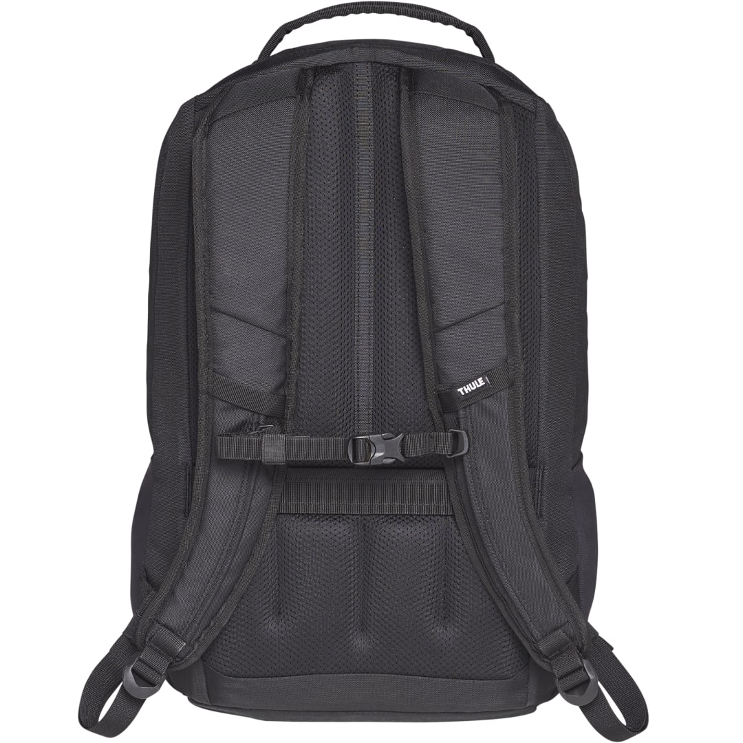 Rear View of Black Thule Recycled Lumion 16" Computer Backpack 21L