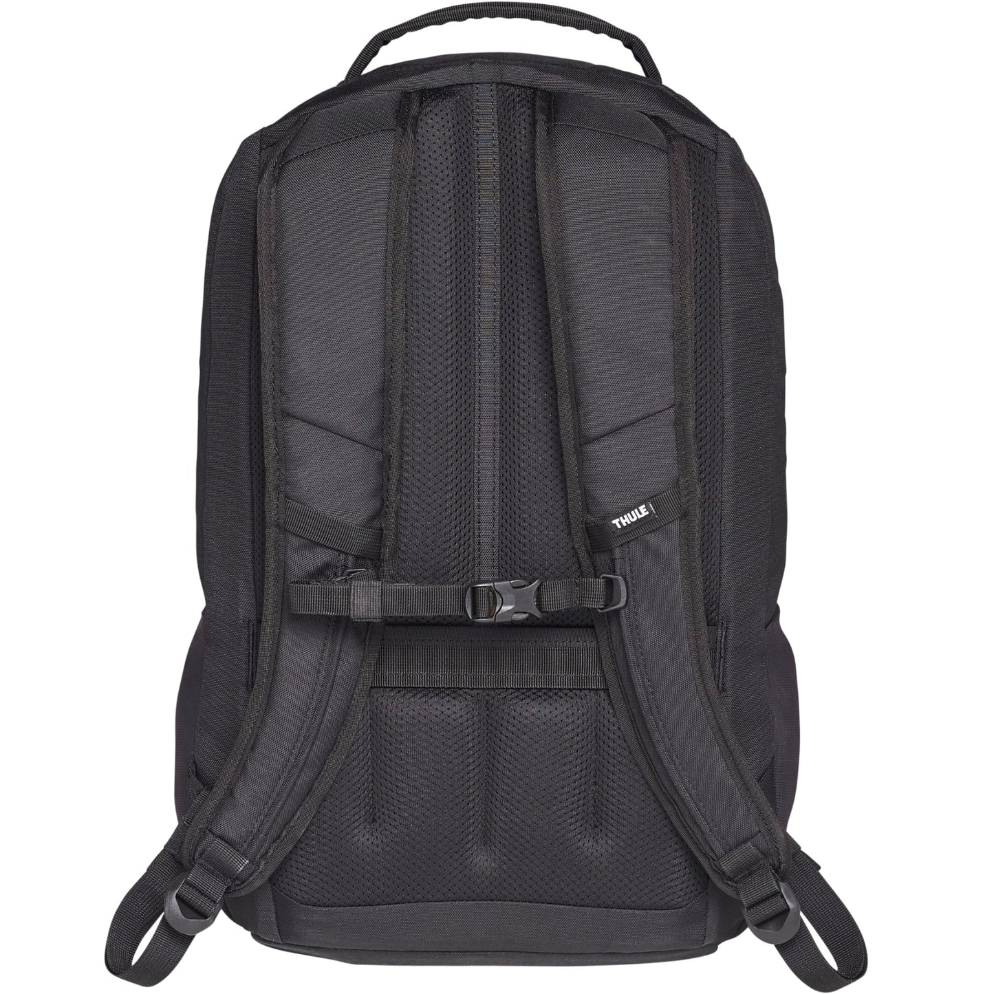 Rear View of Black Thule Recycled Lumion 16" Computer Backpack 21L