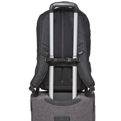 Rear View of Black Thule Recycled Lumion 16" Computer Backpack 21L