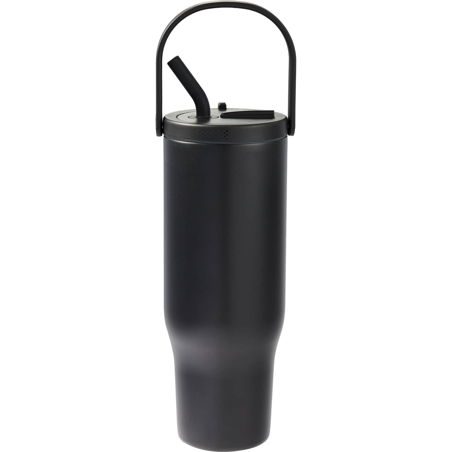 Rear View of Black Trinity Recycled Straw Leak proof Tumbler 30oz