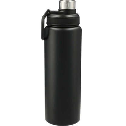 Rear View of Black Vasco 32oz Stainless Steel Bottle
