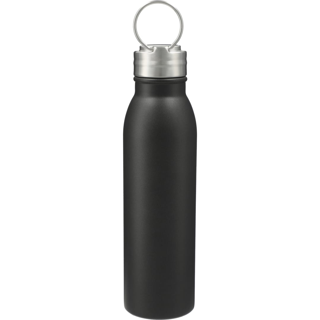 Rear View of Black Vida 24oz Stainless Steel Bottle plain