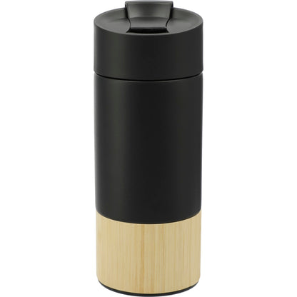 Rear View of Black Welly® Traveler Copper Vacuum Tumbler 12oz