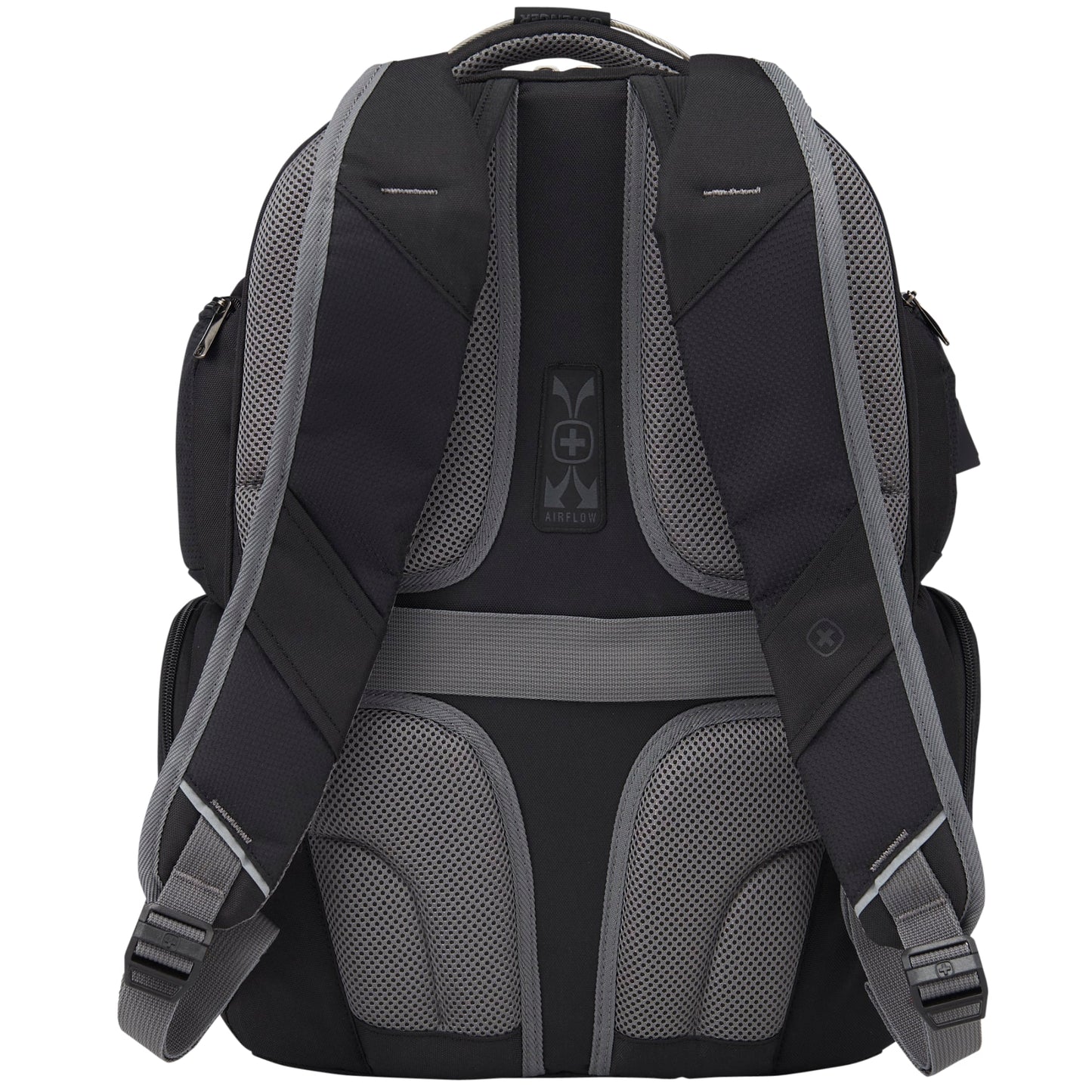 Rear View of Black Wenger Odyssey TSA Recycled 17" Computer Backpack