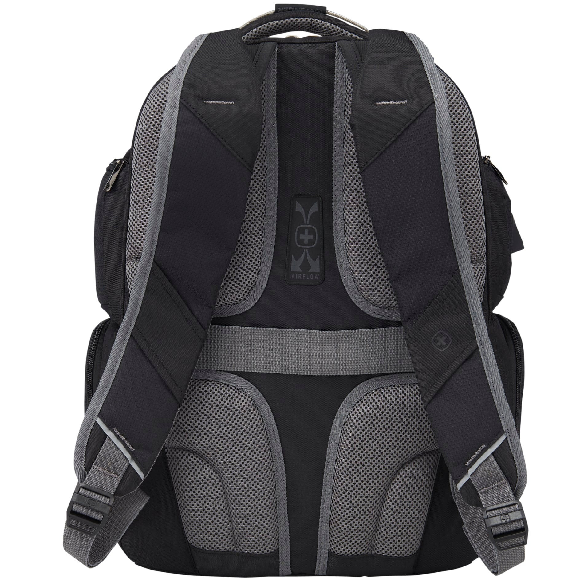 Rear View of Black Wenger Odyssey TSA Recycled 17" Computer Backpack