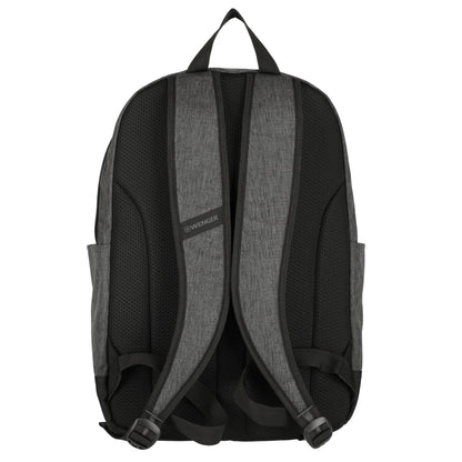 Rear View of Black Wenger Recycled Storm 15" Laptop Backpack plain