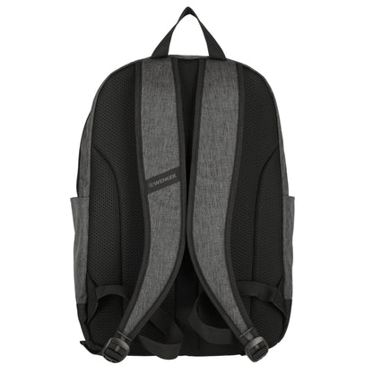 Rear View of Black Wenger Recycled Storm 15" Laptop Backpack plain