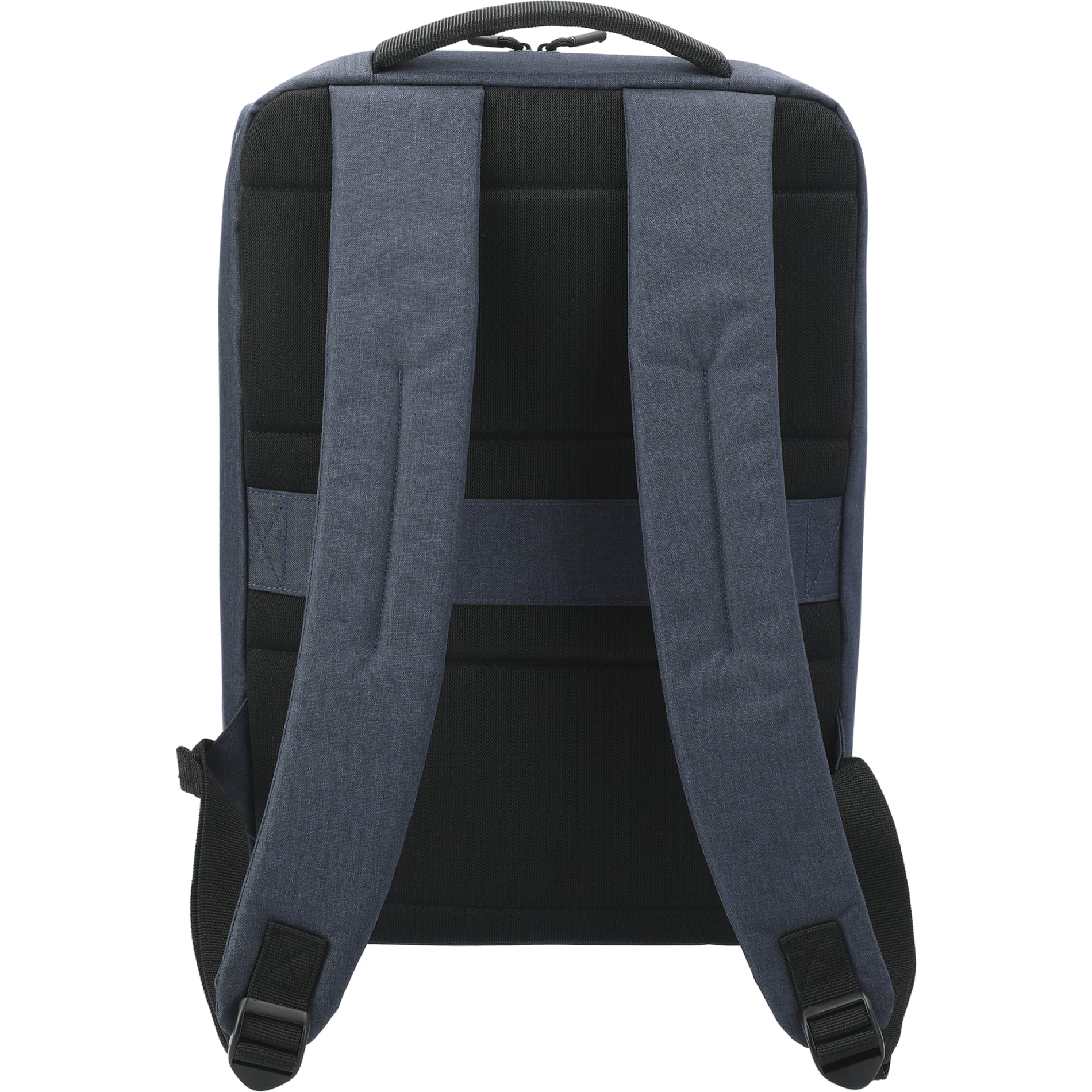 Rear View of Blue Aft Recycled 15" Computer Backpack