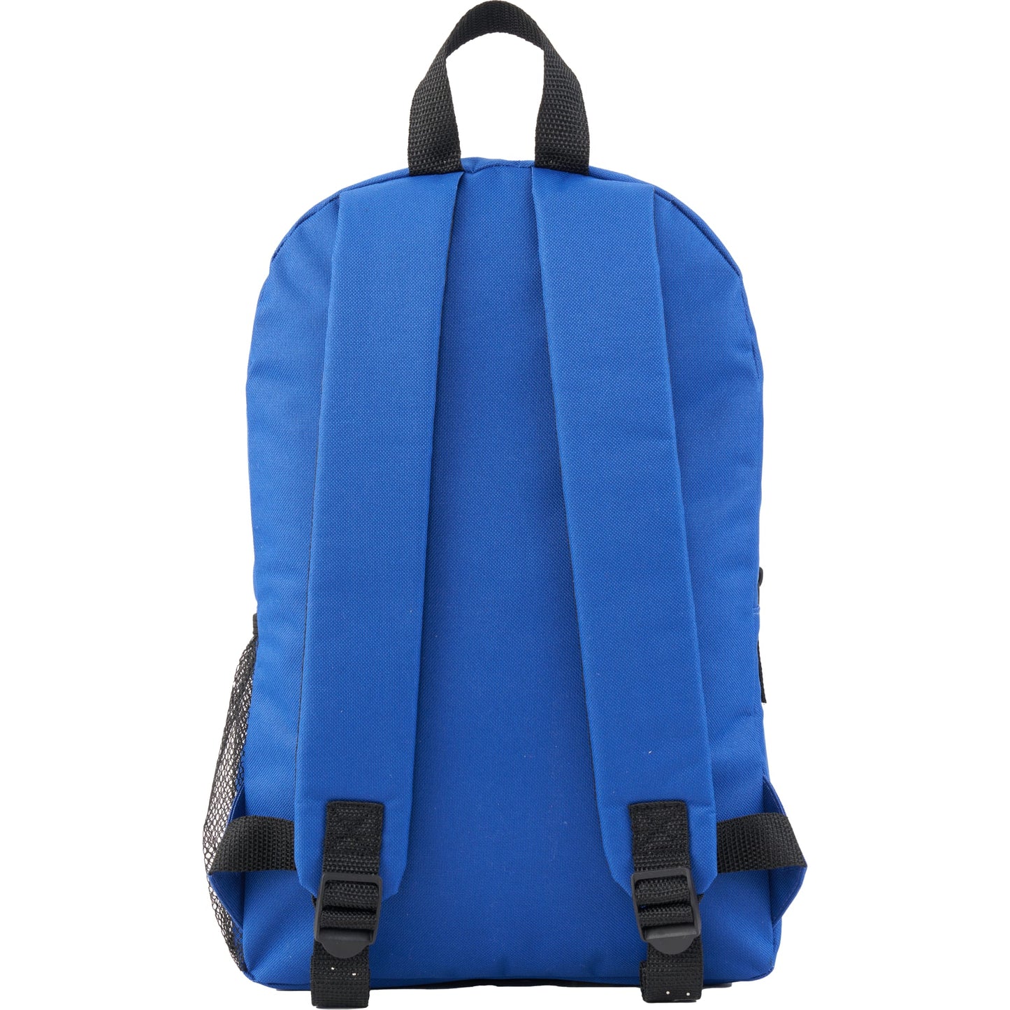 Rear View of Blue Brix Recycled Backpack