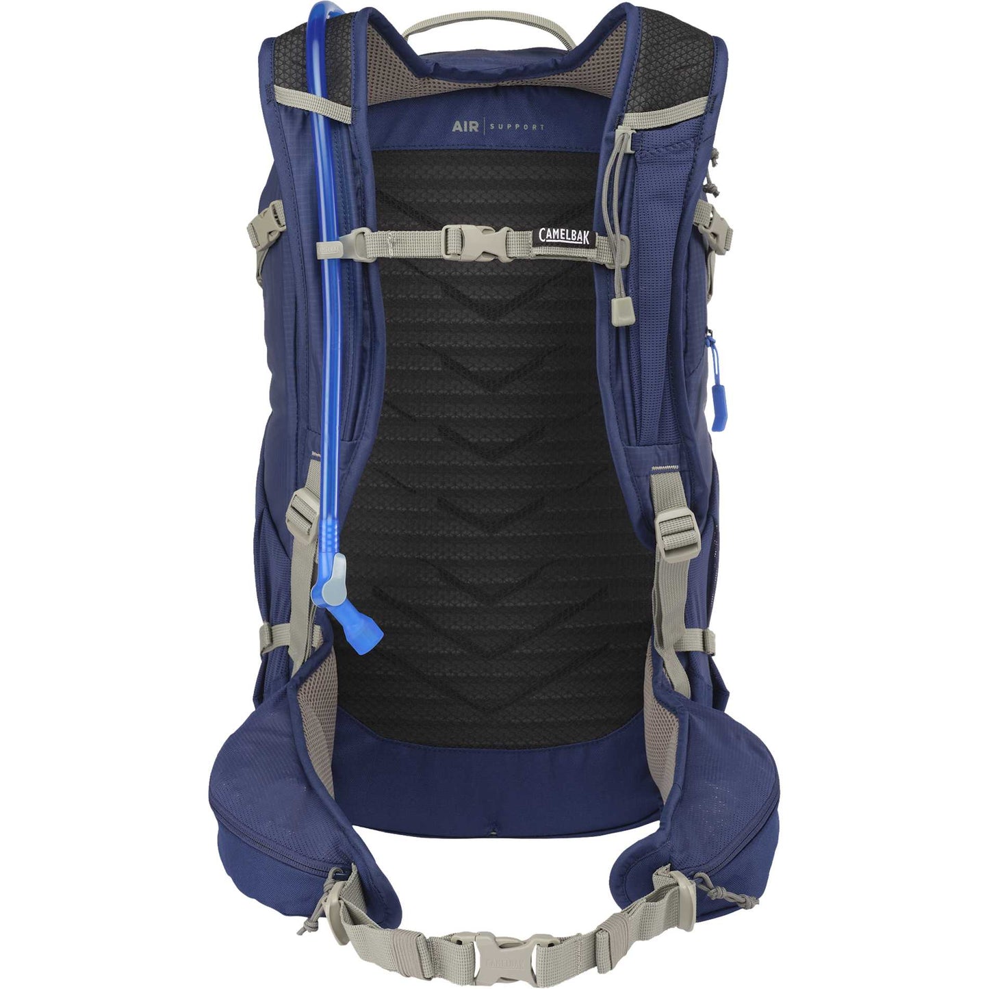 Rear View of Blue Camelbak Rim Runner x30 Hydration Pack