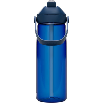 Rear View of Blue CamelBak Thrive Flip Straw 25oz Bottle Tritan Rene plain