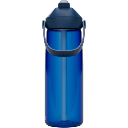 Rear View of Blue CamelBak Thrive Flip Straw 25oz Bottle Tritan Rene plain