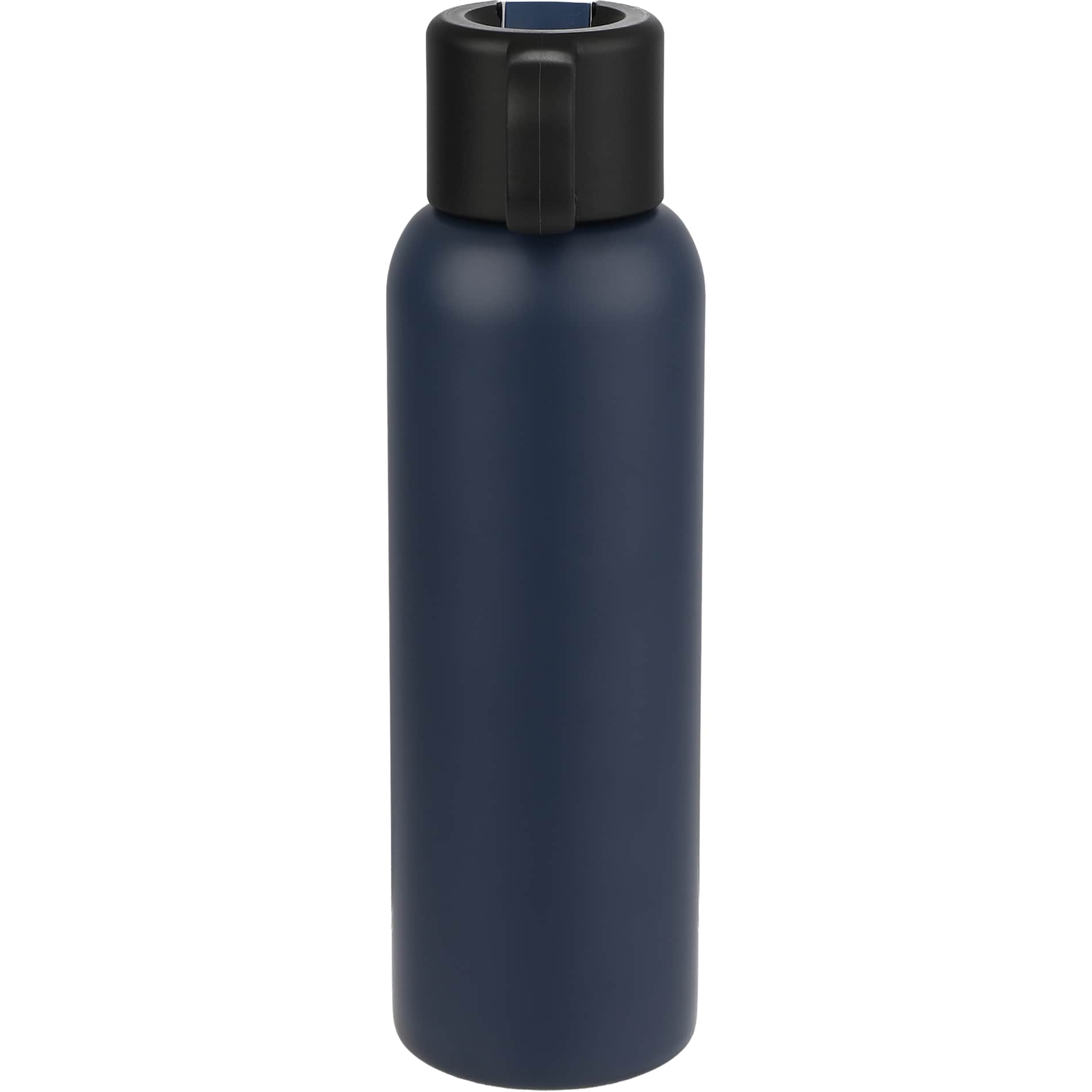 Rear View of Blue Clio Straw Lid Vacuum Bottle 22oz plain