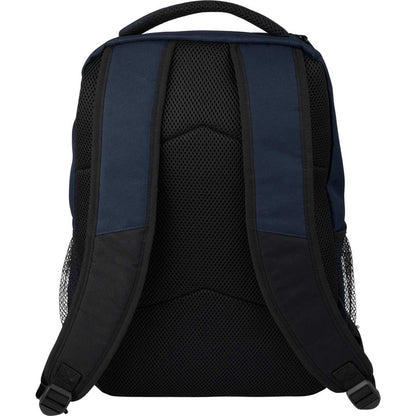 Rear View of Blue Commander Recycled 16" Computer Backpack plain