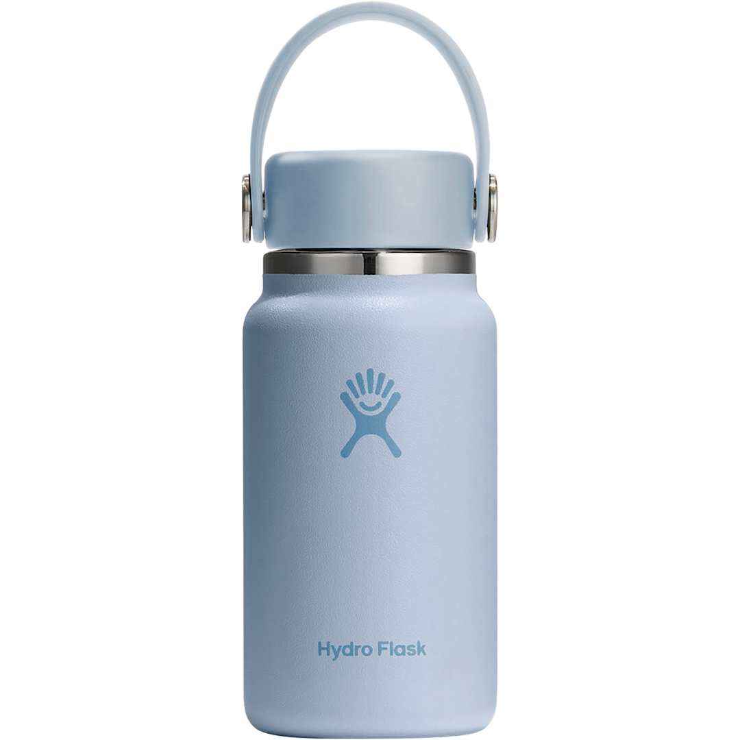 Rear View of Blue Hydro Flask® Micro Hydro Bottle 200ml