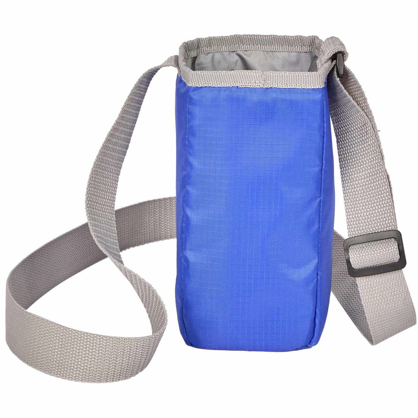 Rear View of Blue Insulated Bottle Sling plain