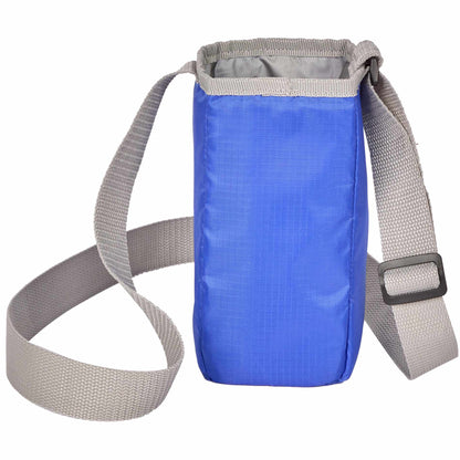 Rear View of Blue Insulated Bottle Sling plain
