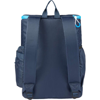Rear View of Blue Kade 24 Can Backpack Cooler