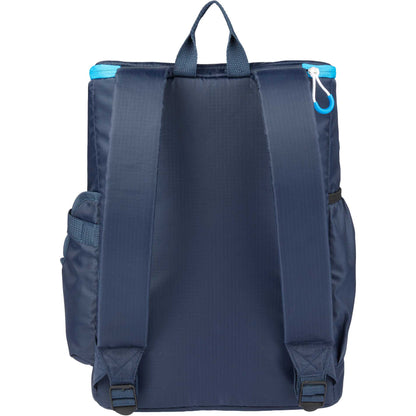 Rear View of Blue Kade 24 Can Backpack Cooler