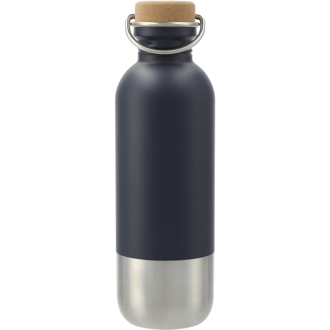 Rear View of Blue Lagom Single wall Stainless steel Bottle 27oz plain