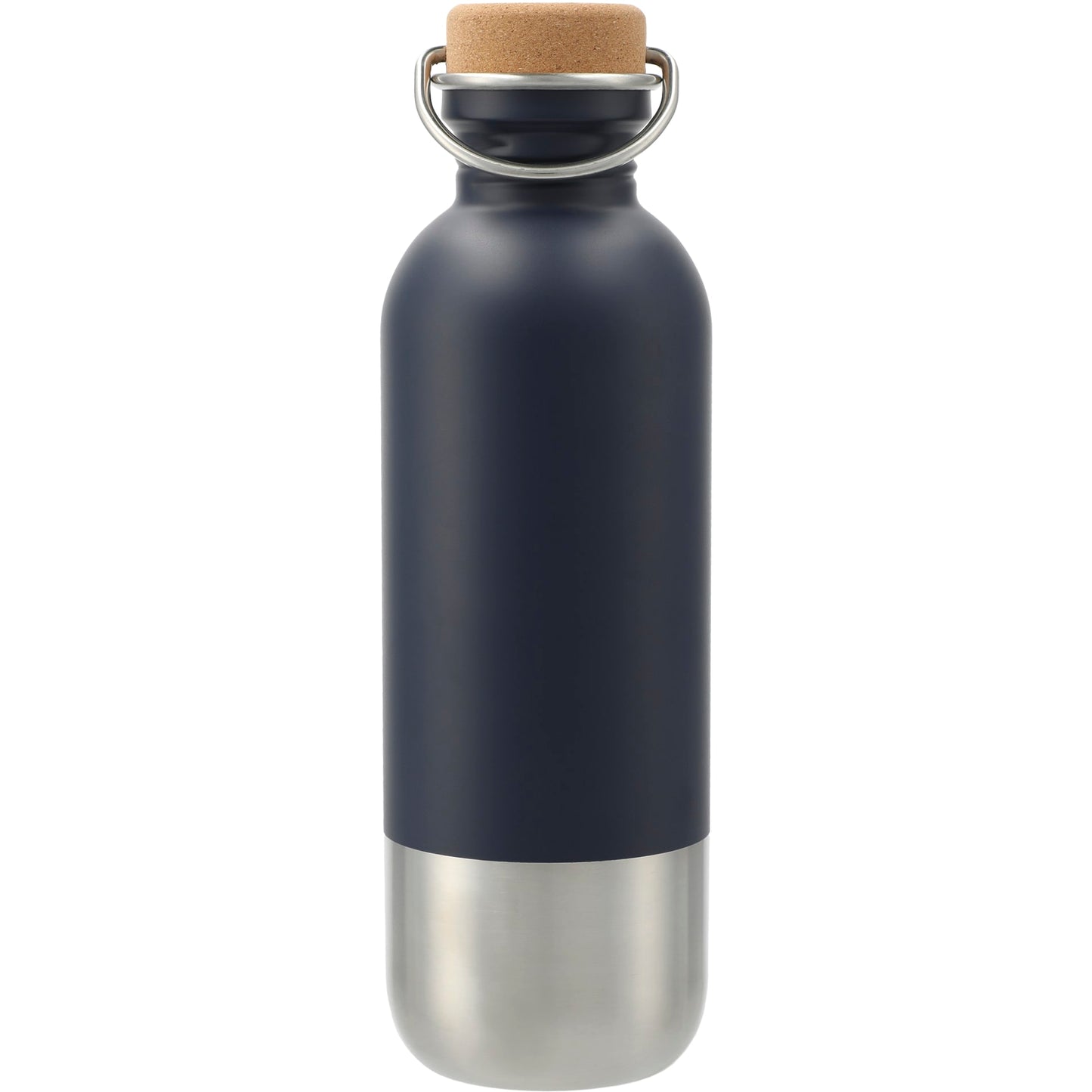Rear View of Blue Lagom Single wall Stainless steel Bottle 27oz plain