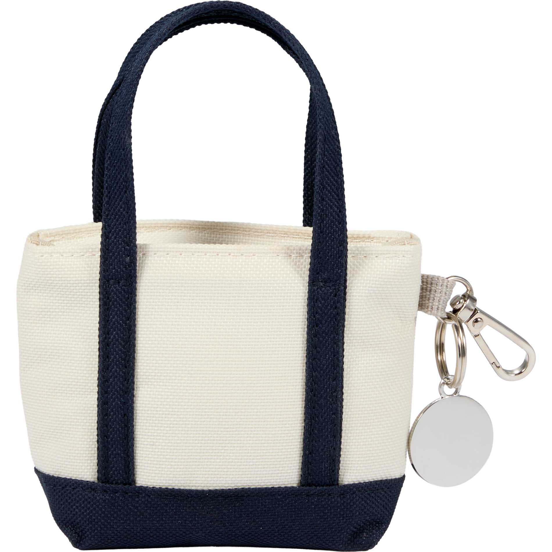 Rear View of Blue Mini Tote Bag Charm