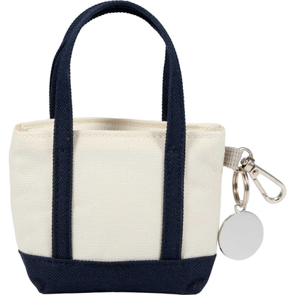Rear View of Blue Mini Tote Bag Charm