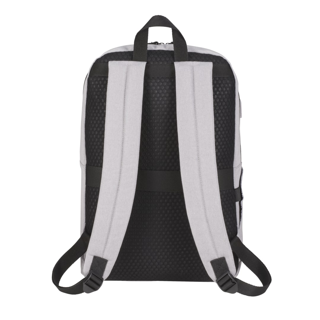 Rear View of Blue NBN Whitby Slim 15" Computer Backpack w/ USB Port