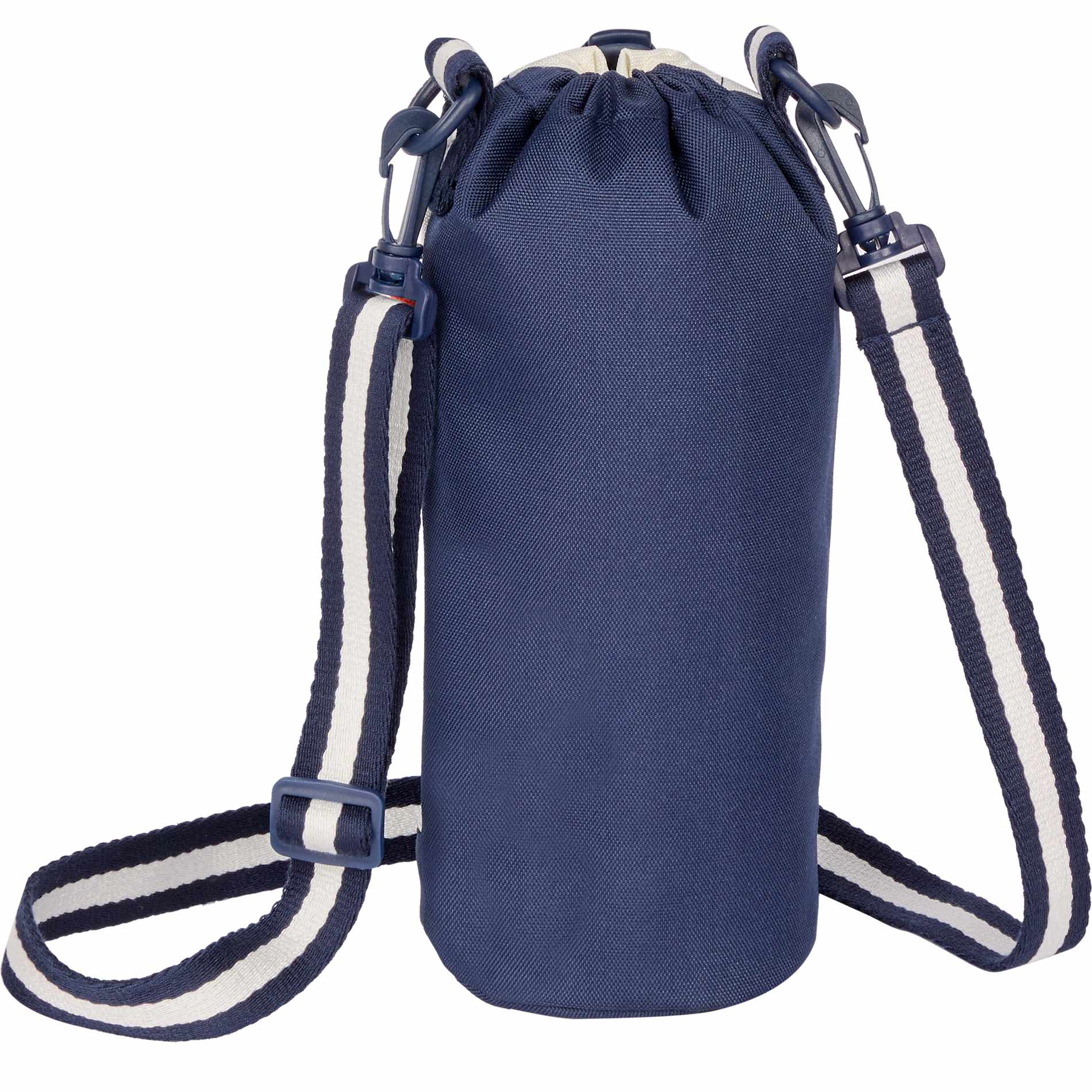 Rear View of Blue Retro Sport Recycled Bottle Sling plain